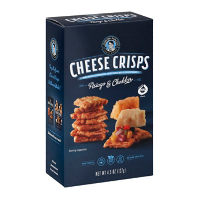 John Wm. Macys Cheesecrisps Asiago & Cheddar - 4.5 Oz - Image 1