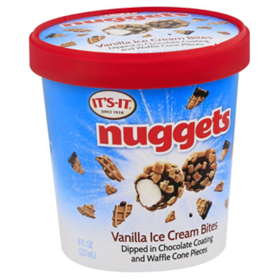 Its It Ice Cream Nuggets Vanilla Ice Cream Bites Dipped In Chocolate - 8 Fl. Oz.