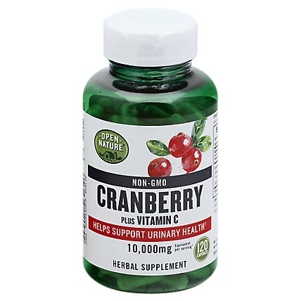 Open Nature Supplement Cranberry Vitamin C 10000 Mg - 120 Count - Image 1