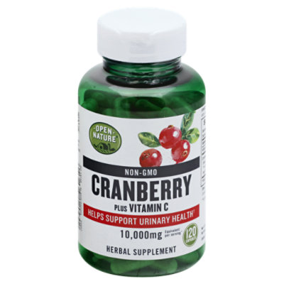 Open Nature Supplement Cranberry Vitamin C 10000 Mg - 120 Count