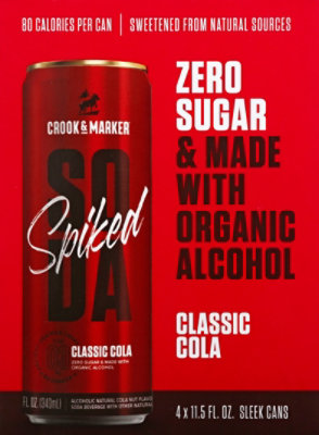 Crook & Marker Classic Cola 6/4/12 Can - 4-12 Fl. Oz. - Image 3