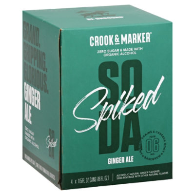 Crook & Marker Ginger Ale 6/4/12 Can - 4-12 Fl. Oz.