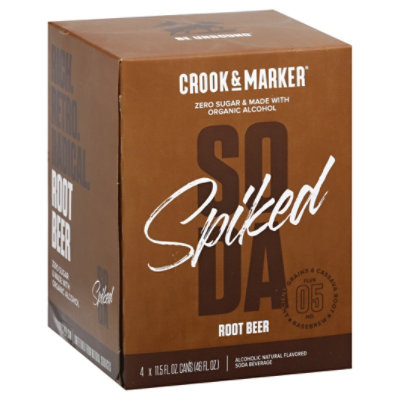 Crook & Marker Root Beer 6/4/12 Can - 4-12 Fl. Oz.