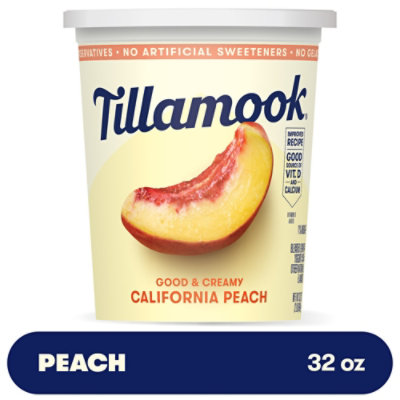 Tillamook California Peach Low-Fat Yogurt - 32 Oz - Image 1