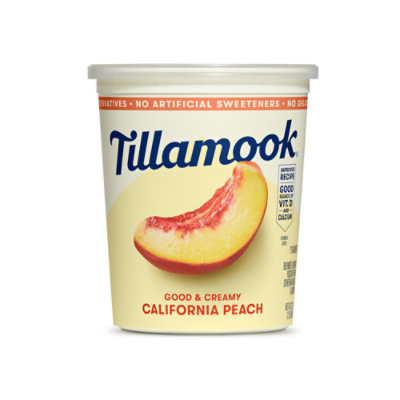 California Peach Lowfat Yogurt - Tillamook