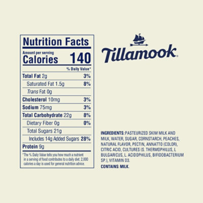 Tillamook California Peach Low-Fat Yogurt - 32 Oz - Image 6