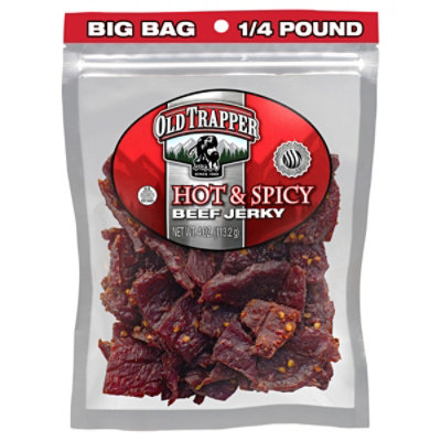 Old Trapper Jerky Beef Hot & Spicy - 4 Oz
