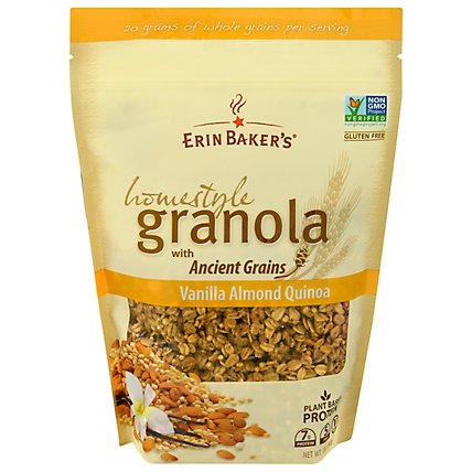 Erin Baker's Vanilla Almond Quinoa Homestyle Granola - 12 Oz - Image 3