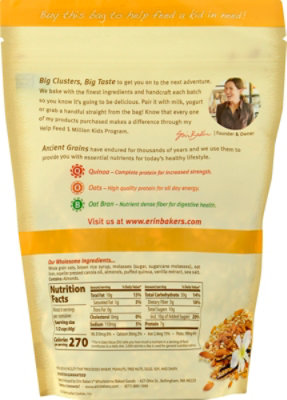 Erin Baker's Vanilla Almond Quinoa Homestyle Granola - 12 Oz - Image 6