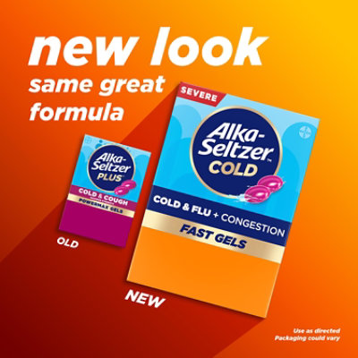 Alka-Seltzer Plus PowerMax Liquid Gels Cold & Cough - 24 Count - Image 2