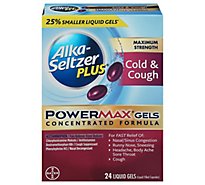Alka-Seltzer Plus PowerMax Liquid Gels Cold & Cough - 24 Count