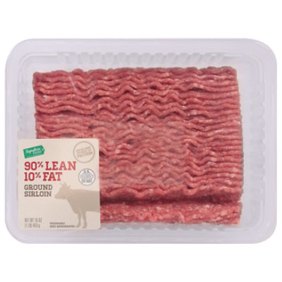 Signature Farms Ground Beef Sirloin 90% Lean 10% Fat - 16 Oz - Safeway