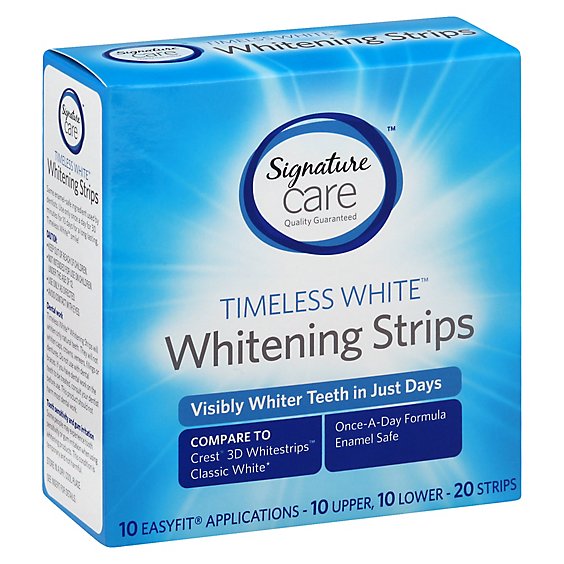 Signature Care Teeth Whitening Strips Timeless - 20 Count