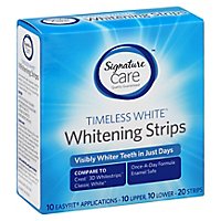 Signature Care Teeth Whitening Strips Timeless - 20 Count - Image 1