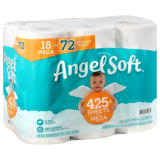 Angel Soft 18 Mega Brick White - Each