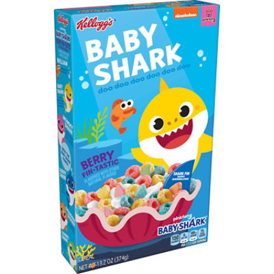 Kelloggs Pinkfong Baby Shark Breakfast Cereal Berry FinTastic with Marshmallows - 13.2 Oz