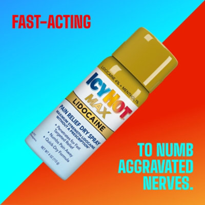 Icy Hot Lidocaine Dry Spray Plus Menthol - 4 Oz - Image 3