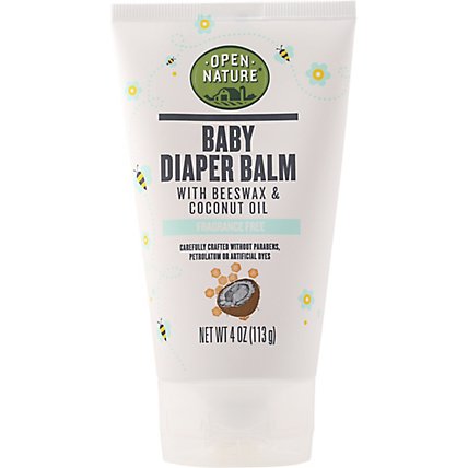 Open Nature Diaper Balm With Beeswax And Coconut Oil Frag Free - 4 Fl. Oz. - Image 2