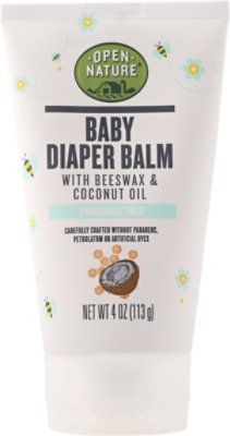 Open Nature Diaper Balm With Beeswax And Coconut Oil Frag Free - 4 Fl. Oz. - Image 2