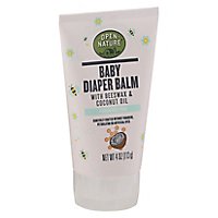 Open Nature Diaper Balm With Beeswax And Coconut Oil Frag Free - 4 Fl. Oz. - Image 1