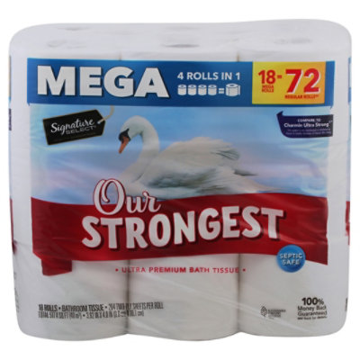 Signature SELECT Bath Tissue Strongest Mega - 18 Roll - Image 3