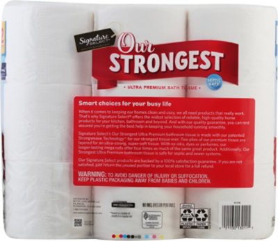 Signature SELECT Bath Tissue Strongest Mega - 18 Roll - Image 4