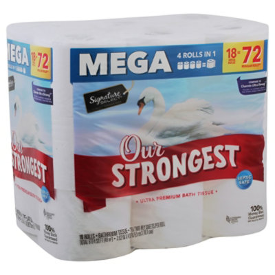 Total Home Ultra Soft Premium Bath Tissue, Mega Sized Rolls