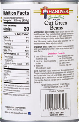 Hanover Beans Green Blue Lake Cut - 38 Oz - Image 6