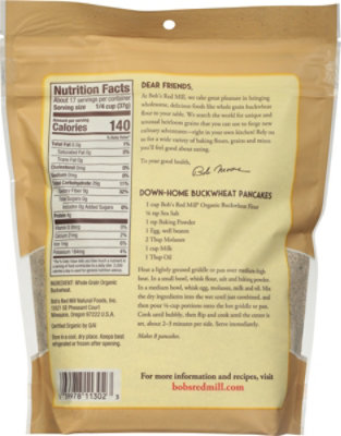 Bobs Red Mill Organic Flour Buckwheat - 22 Oz - Image 5