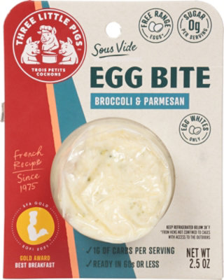 Three Little Pigs Egg White Bites Broc Parmesan - 2.5 Oz - Image 2