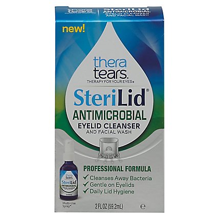 Thera Tears SteriLid Eyelid Cleanser And Facial Wash Antimicrobial - 2 Fl. Oz. - Image 3