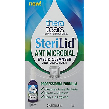 Thera Tears SteriLid Eyelid Cleanser And Facial Wash Antimicrobial - 2 Fl. Oz. - Image 2