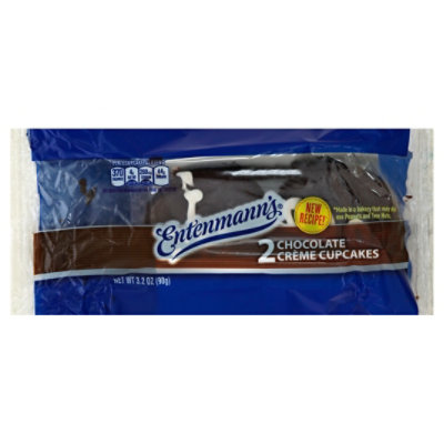 Entenmanns Cupcakes Chocolate Creme 2 Count - 3.2 Oz