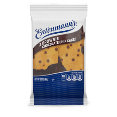 Entenmann Brownie Chocolate Chip Cake Tin Pk - 3.5 Oz