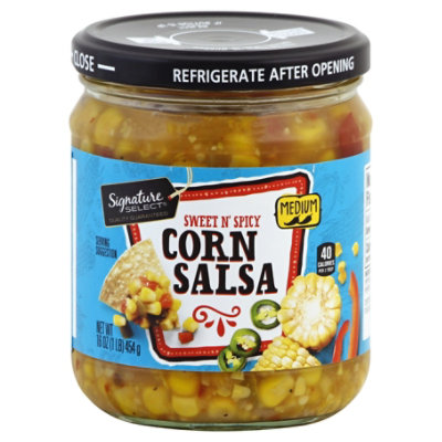 Signature Select Salsa Corn Medium - 16 Oz