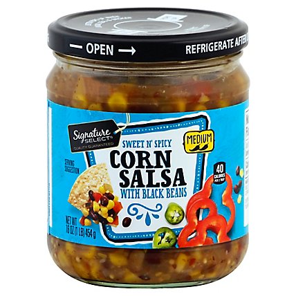 Signature Select Salsa Corn W/Black Bean Medium - 16 Oz - Image 1