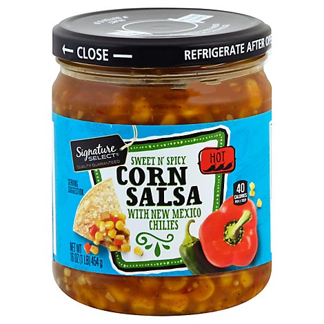 Signature Select Salsa Corn W/New Mexico Chilies Hot - 16 Oz