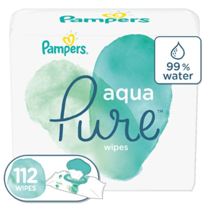 Pampers Aqua Pure Sensitive 2X Pop Top Baby Wipes - 112 Count - Image 1