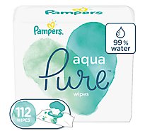 Pampers Aqua Pure Sensitive 2X Pop Top Baby Wipes - 112 Count