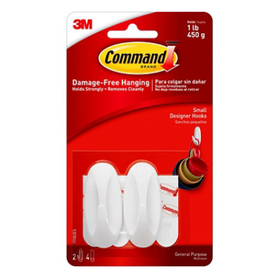 3M Command Designer Hooks Small White - 2 Count - Image 2