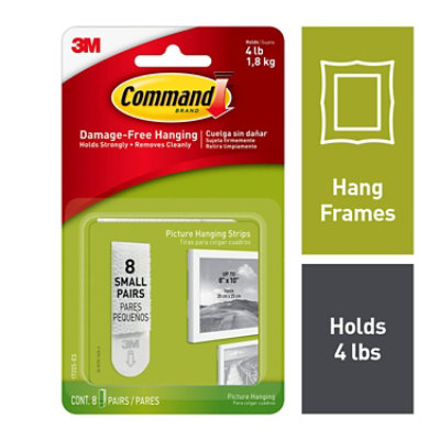 Command 3M Picture Hanging Strips Small - 8 Count