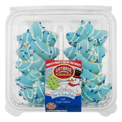 Lofthouse Iced Blue Star Sugar Cookies - 14 Oz