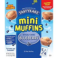 Tastykake Blueberry Flavored Mini Muffins 5 Pouches - 20 Count - Image 2