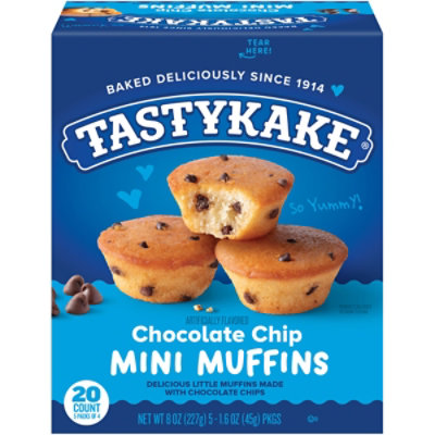Tastykake Chocolate Chip Mini Muffins 5 Pouches - 20 Count - Image 1