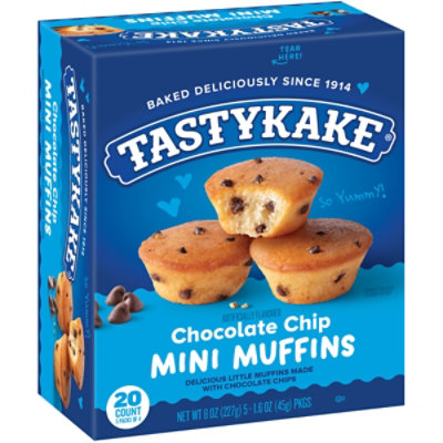 Tastykake Chocolate Chip Mini Muffins 5 Pouches - 20 Count - Image 3