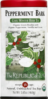 Republic of Tea Cool Winter Herb Tea Peppermint Bark - 36 Count - Image 2