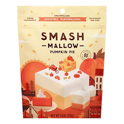 Smashmallow Marshmallows Snackable Pumpkin Pie - 4.5 Oz - Image 1