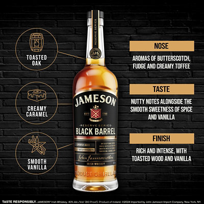 Jameson Black Barrel Glass Vap - 750 Ml - Image 4