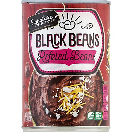 Signature Select Beans Refried Black - 16 Oz - Image 2