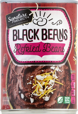 Signature SELECT Beans Refried Black - 16 Oz - Image 2